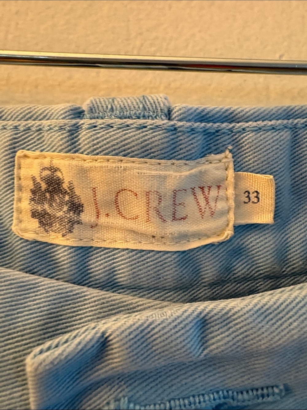 J. Crew Light Blue Flat-Front Men's Shorts - Picture 2 of 5
